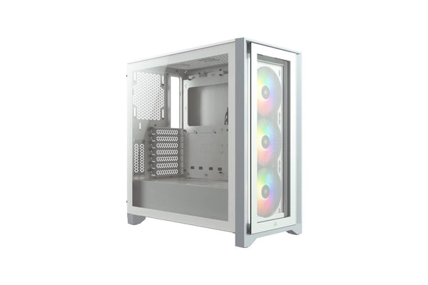 Corsair CUE 4000X RGB Tempered Glass Mid-Tower ATX Case — White