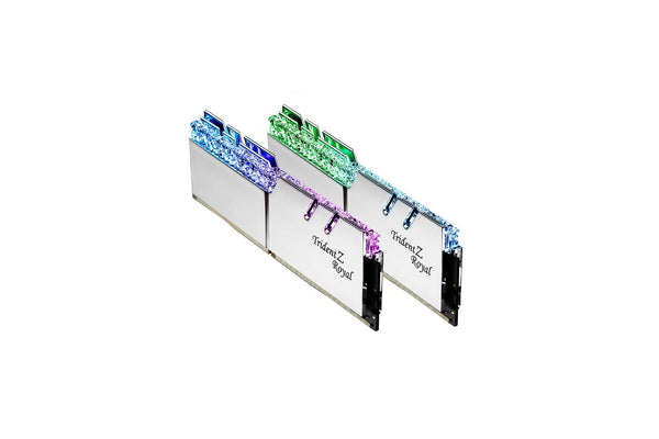 G.SKILL Trident Z Royal 32GB (2x16GB) DDR4 3200MHz CL16 RGB Desktop RAM – Silver (F4-3200C16D-32GTRS)