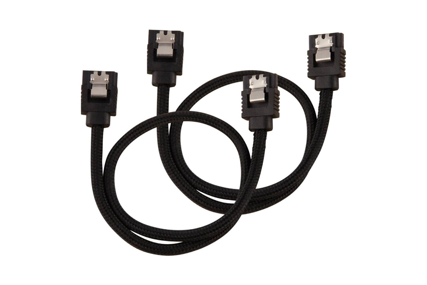 Corsair Premium Sleeved SATA 6Gbps 30cm Cable — Black