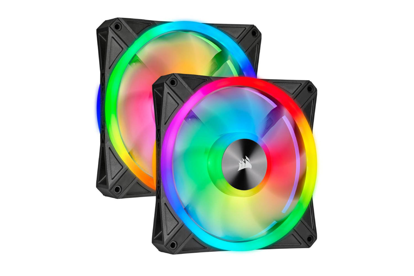 Corsair iCUE QL140 RGB 140mm PWM Dual Fan Kit with Lighting Node CORE