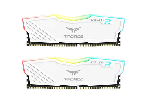 Teamgroup T-force DELTA RGB DDR4 Gaming Memory 3200MHz 16GB (8GB x 2)  - White