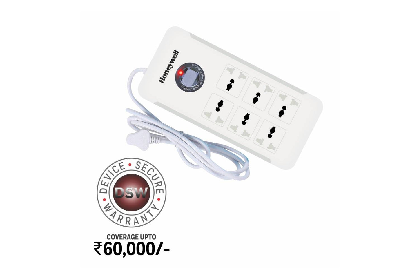 Honeywell 6 Out Surge Protector with Master Switch