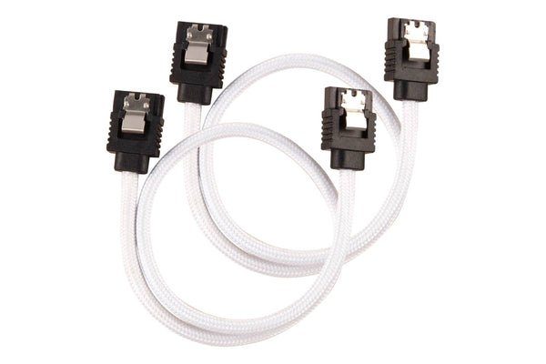 Corsair Premium Sleeved SATA 6Gbps 60cm Cable — White
