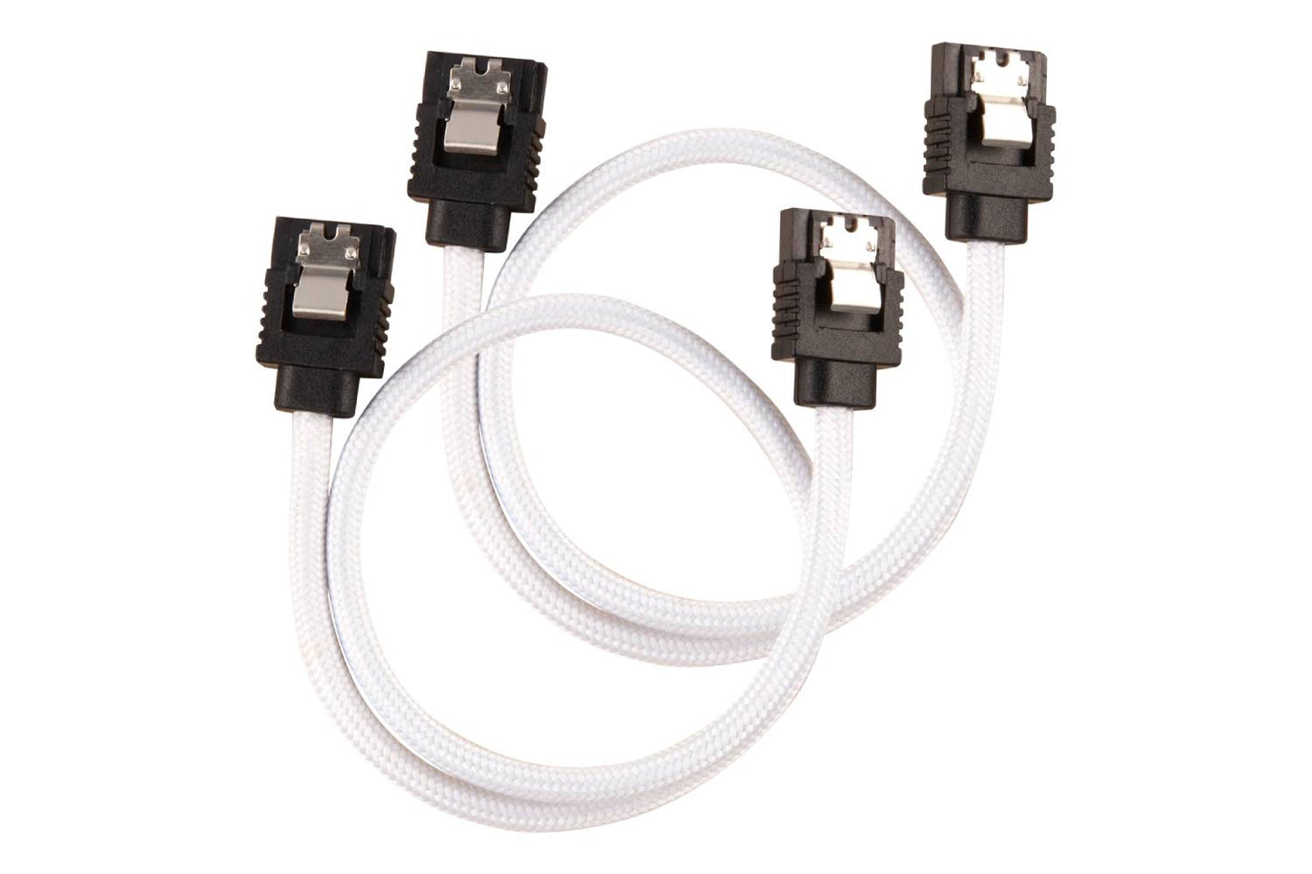 Corsair Premium Sleeved SATA 6Gbps 30cm Cable — White