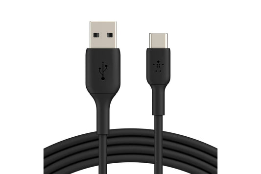Belkin Type C to USB-A 2.0 Male Cable 3.3 feet (1 meter) - White, USB-IF Certified, Supports Fast Charging-Cables-computerspace