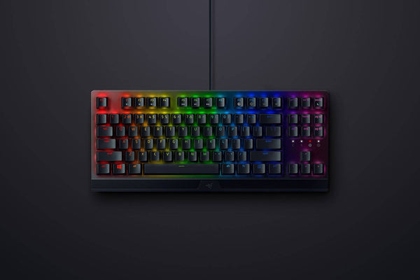 Razer BlackWidow V3 Tenkeyless - Yellow switch linear and Silent Mechanical Gaming Keyboard