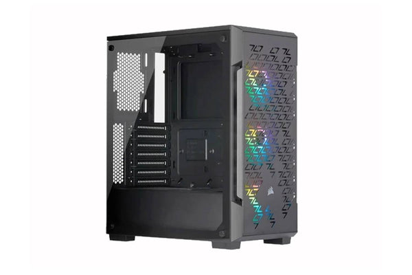 CORSAIR iCUE 220T RGB Airflow Tempered Glass Mid-Tower Smart Black Cabinet
