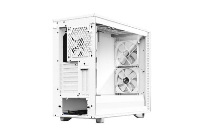 Fractal Define 7 Clear Tempered Glass White Cabinet