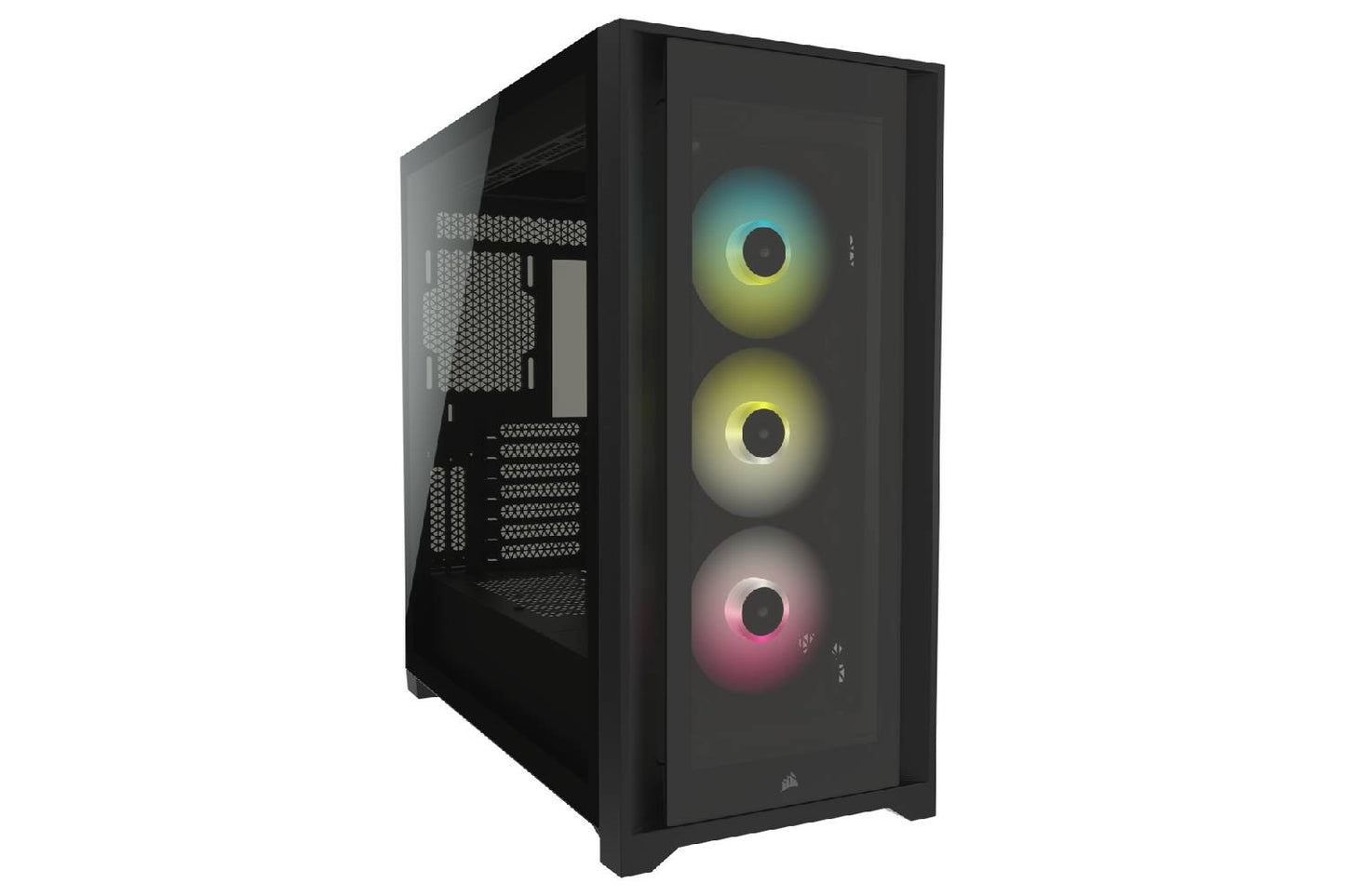 Corsair iCUE 5000X RGB Tempered Glass Mid-Tower ATX PC Smart Case — Black