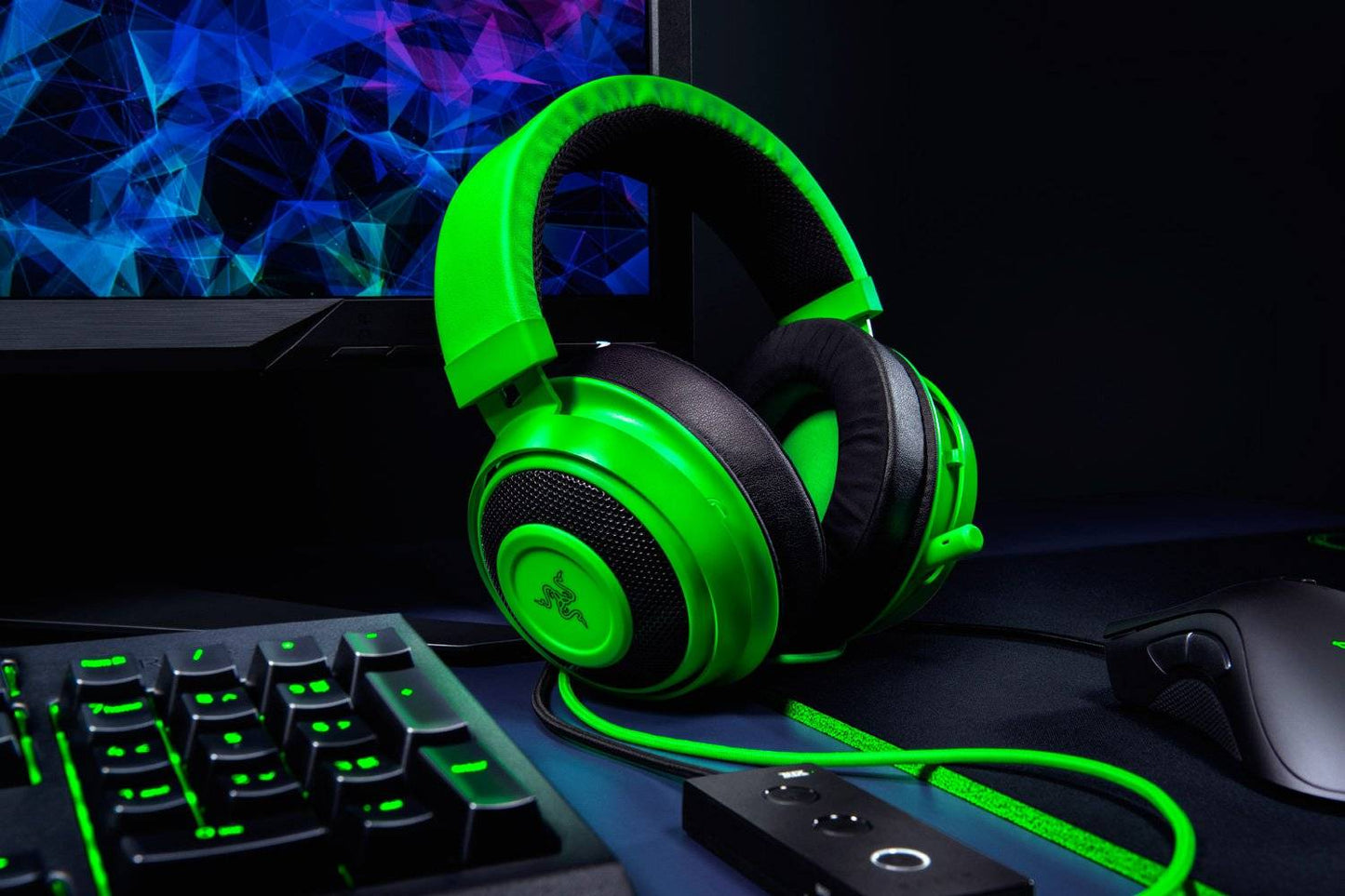 Razer Kraken Tournament Edition Wired Gaming Headset with USB Audio Controller - Green - FRML