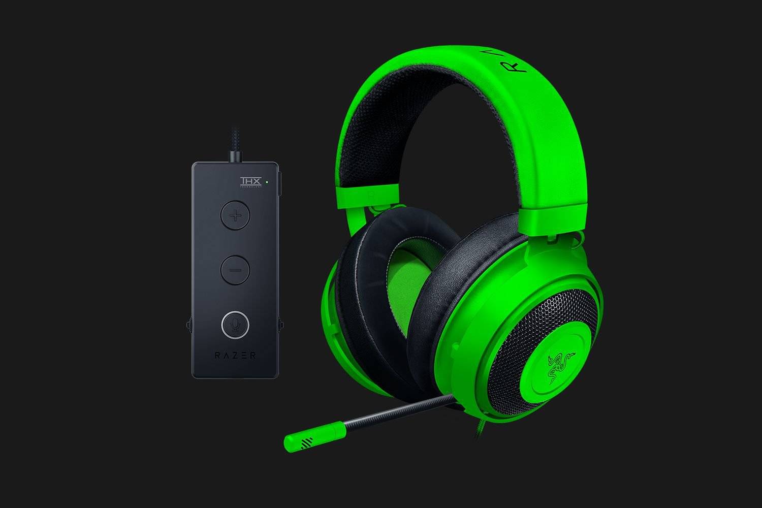 Razer Kraken Tournament Edition Wired Gaming Headset with USB Audio Controller - Green - FRML