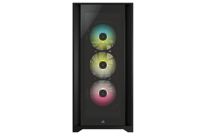 Corsair iCUE 5000X RGB Tempered Glass Mid-Tower ATX PC Smart Case — Black