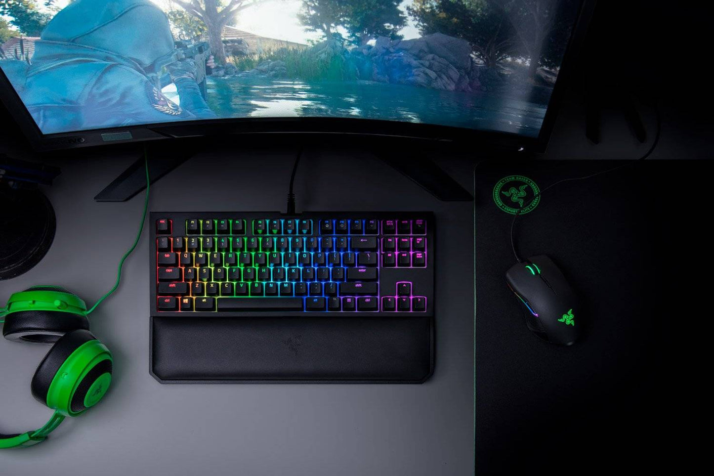 Razer BlackWidow Tournament Edition Chroma V2 Mechanical Gaming Keyboard (Green)