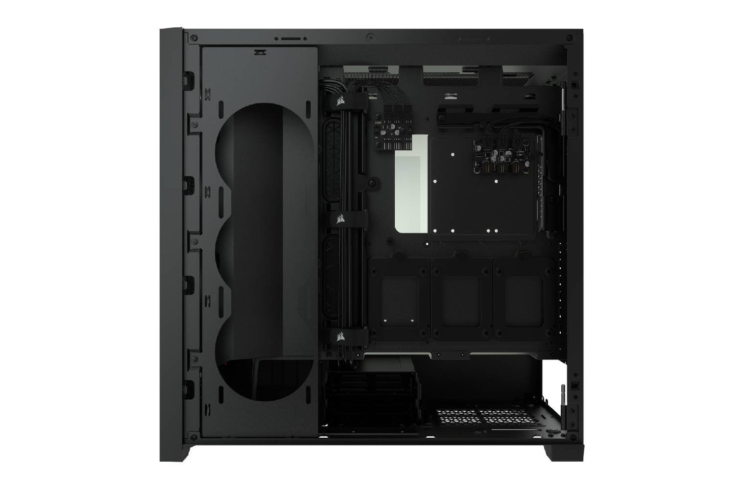 Corsair iCUE 5000X RGB Tempered Glass Mid-Tower ATX PC Smart Case — Black