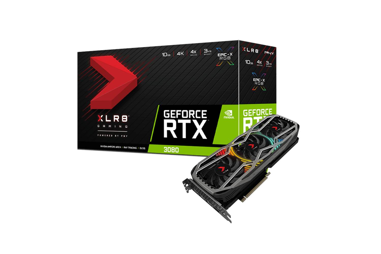 PNY GeForce RTX 3080 10GB XLR8 Gaming REVEL EPIC-X RGB Triple Fan Edition