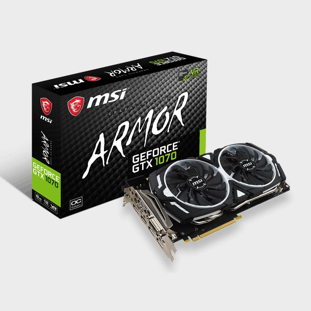 MSI GeForce GTX 1070 ARMOR 8G OC Graphics Card