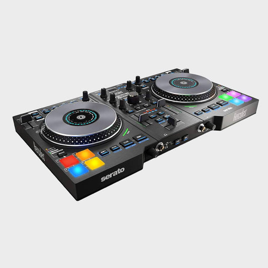 Hercules Djcontrol Jogvision 2-Channel USB DJ Controller with Animated In-Jog LED Displays & Motion-Sensor Effects for Serato DJ Lite