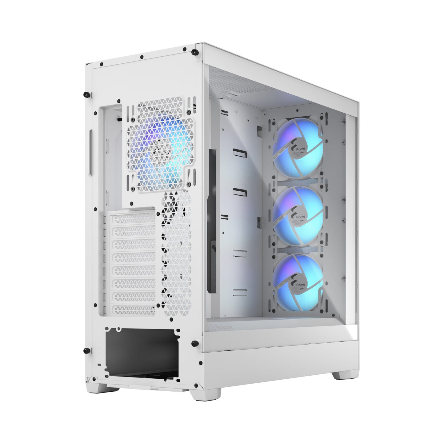 Fractal Design Pop XL Air RGB White Tempered Glass Clear Tint E-ATX Computer Case - (FD-C-POR1X-01)-Cabinet-Fractal-computerspace