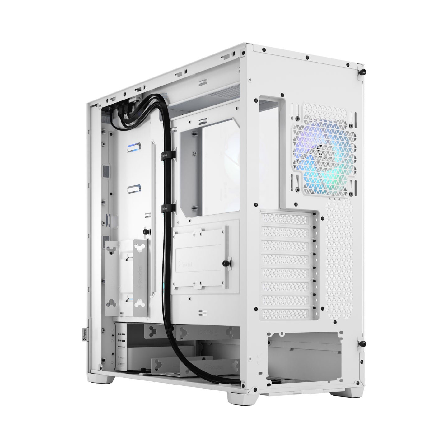 Fractal Design Pop XL Air RGB White Tempered Glass Clear Tint E-ATX Computer Case - (FD-C-POR1X-01)-Cabinet-Fractal-computerspace