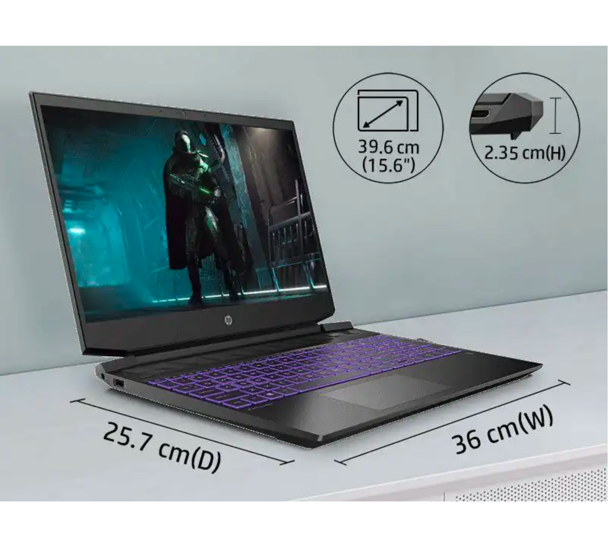 HP Pavilion Gaming 5th Gen AMD Ryzen 5 Processor 15.6 inches(39.6cm) FHD Gaming Laptop (8GB/512GB SSD/144 Hz/Windows 10 Home/MS Office/NVIDIA GTX 1650 4GB/Shadow Black), 15-ec2008AX laptop-Laptops-HP-computerspace