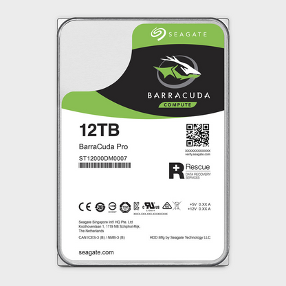 Seagate 12TB BarraCuda Pro 7200RPM SATA 6GB/s 256MB Cache 3.5-Inch Internal HDD