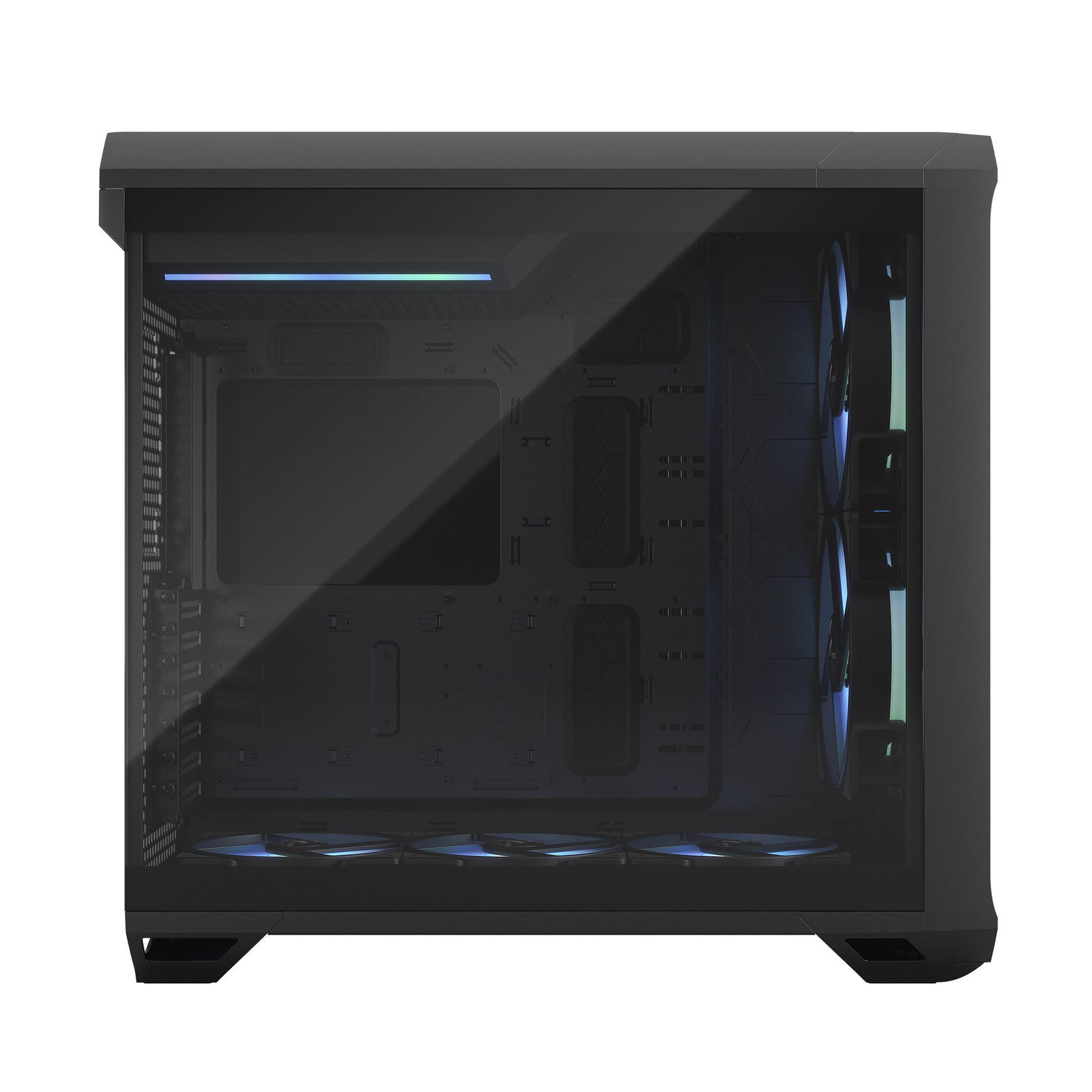 Fractal Torrent RGB Black TG ( Transparent Glass ) Light Tint Cabinet-Cabinets-Fractal-computerspace
