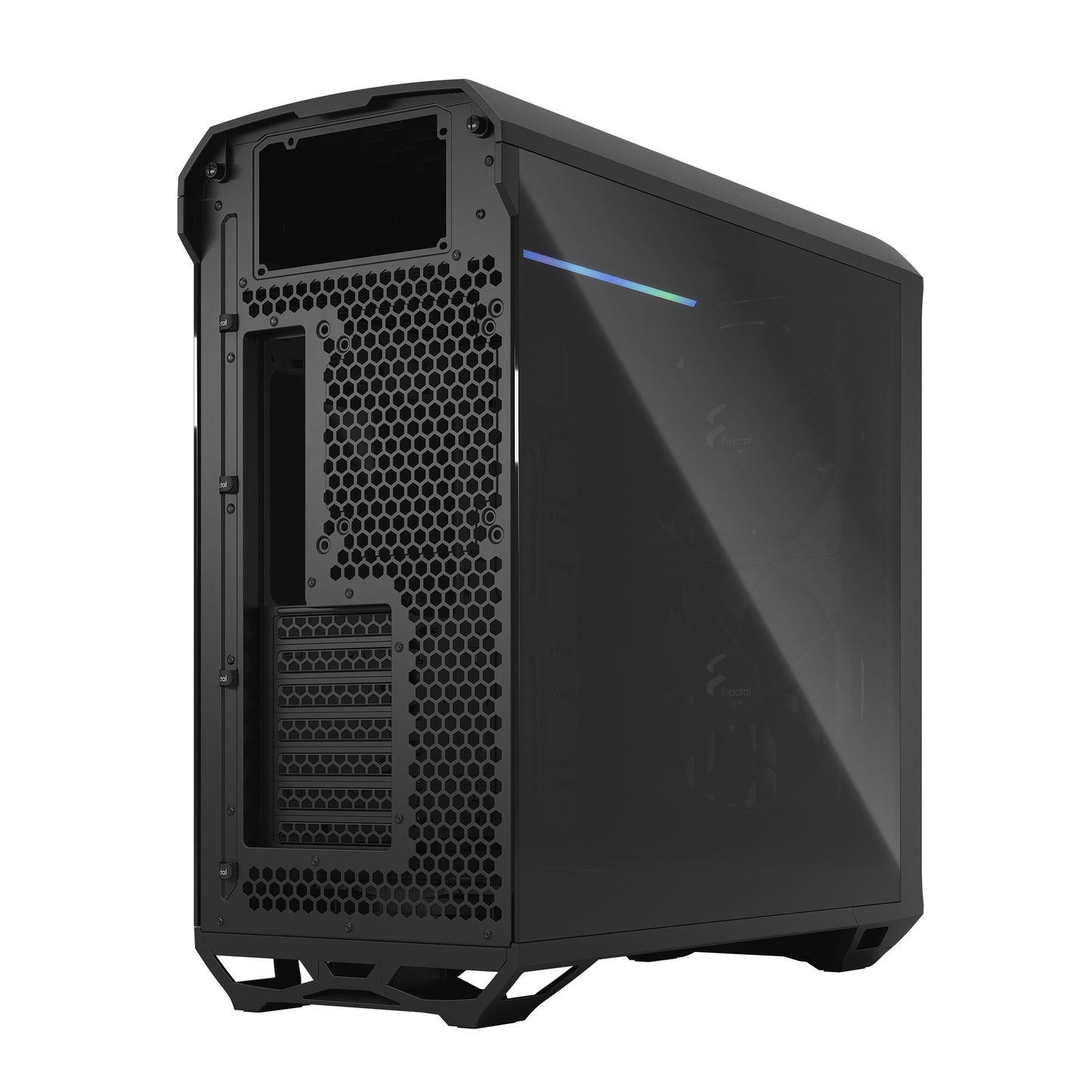 Fractal Torrent Black TG ( Transparent Glass ) Dark Tint Cabinet