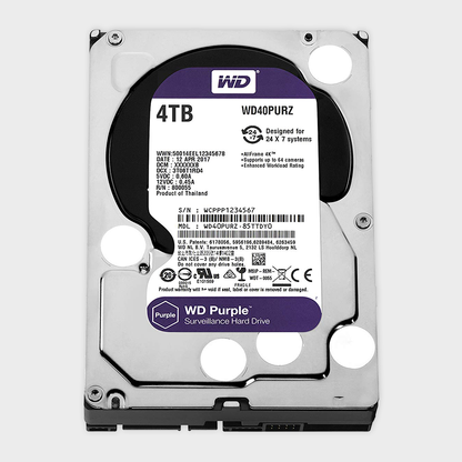 WD 40PURZ 4TB Surveillance Hard Disk Drive (Purple)