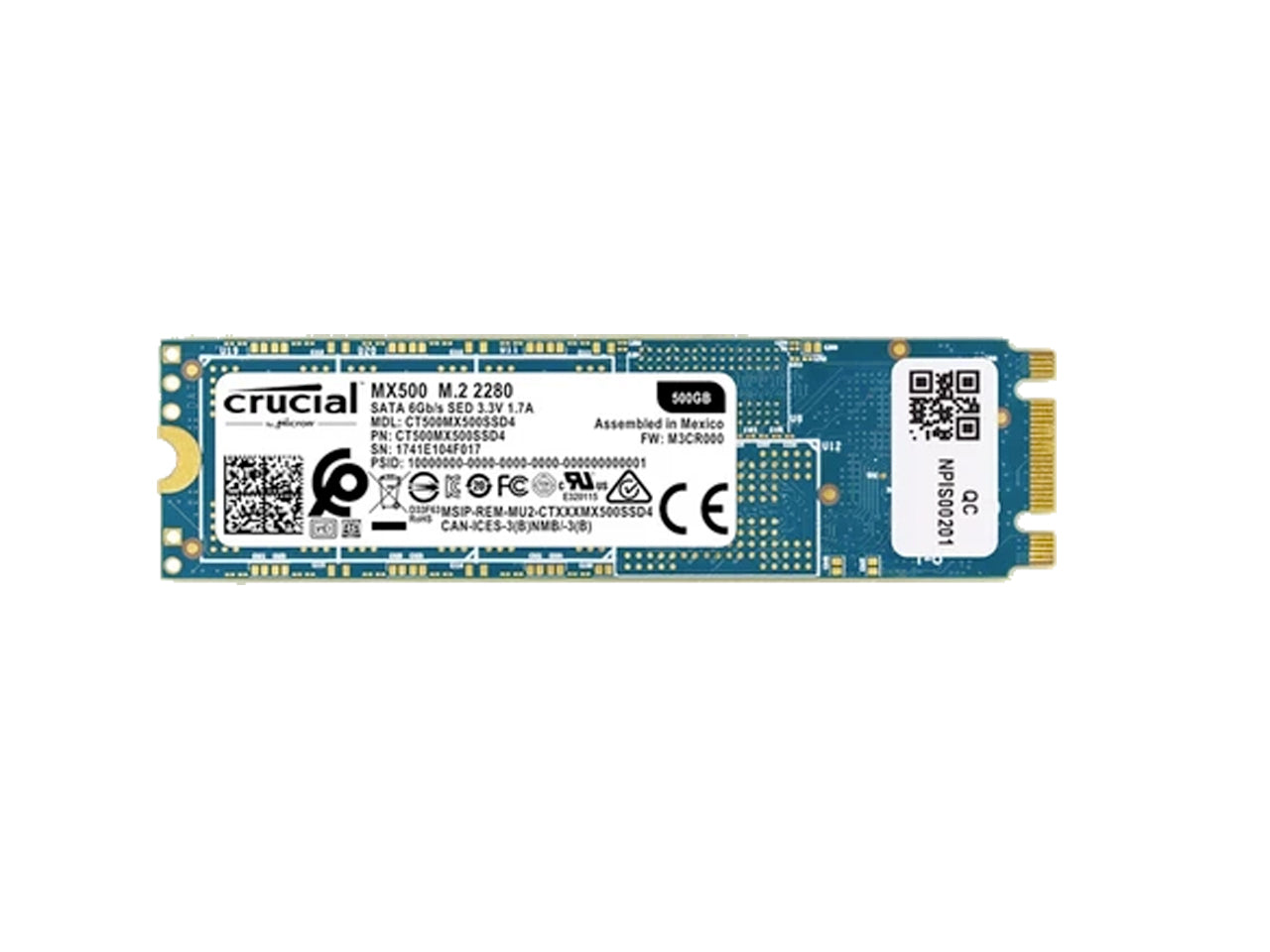 Crucial MX500 500GB M.2 Type 2280 SSD