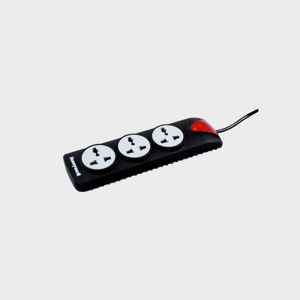 Honeywell 3 Socket Surge Protector (Black)
