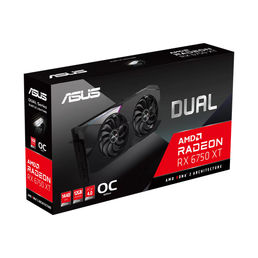 ASUS Dual Radeon RX 6750 XT OC Edition 12GB GDDR6 Graphics Card-GRAPHICS CARD-ASUS-computerspace