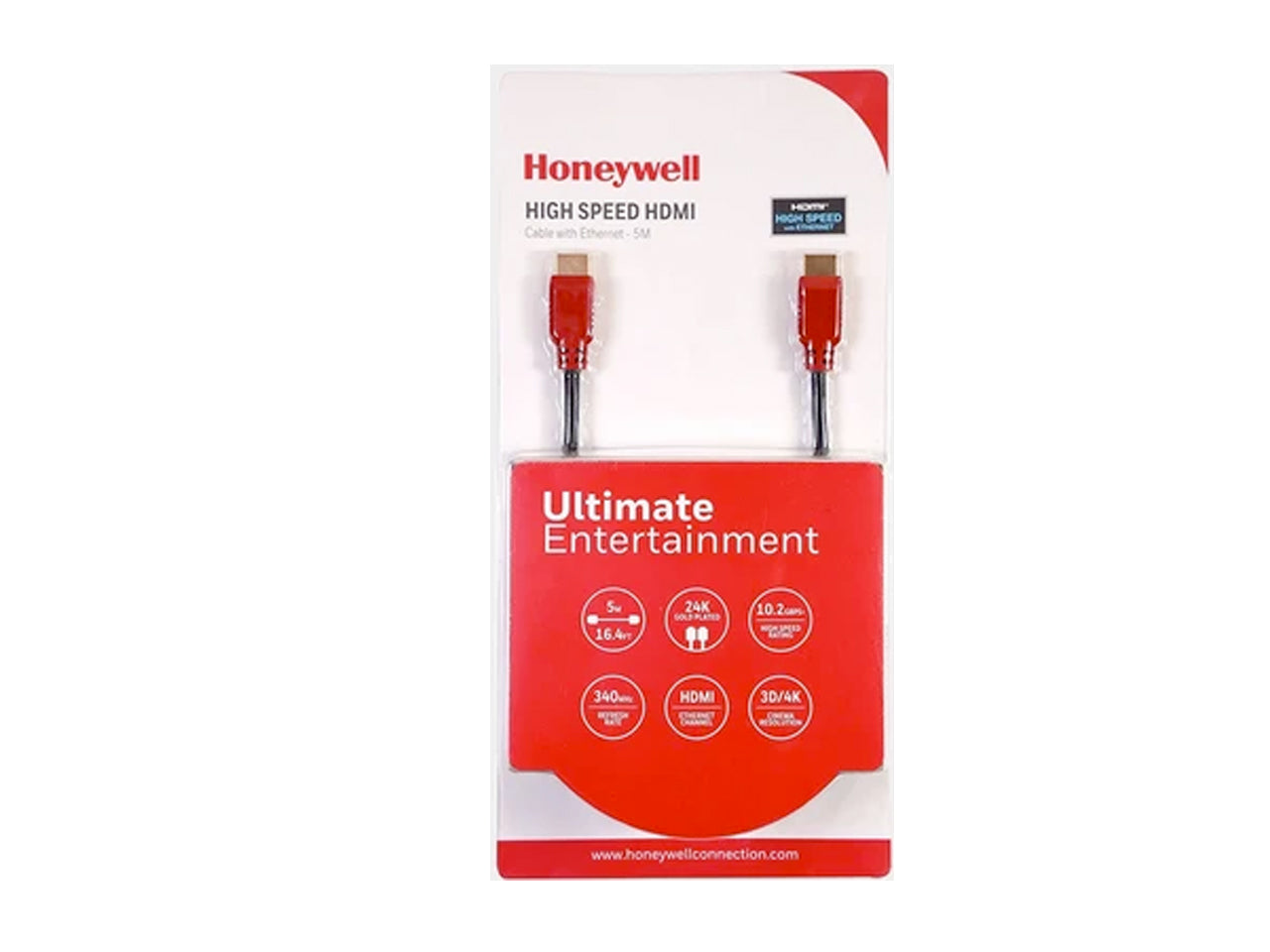 Honeywell HDMI Cable with Ethernet 5M Black
