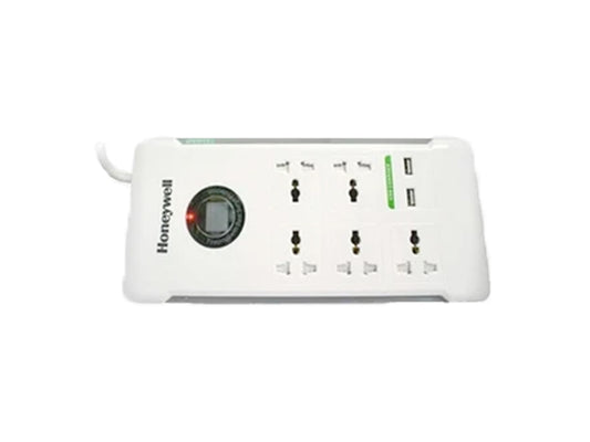 Honeywell 5 Out Surge Protector with Master Switch with 2 USB