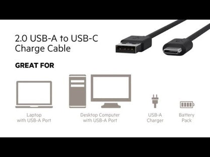 Belkin MIXIT 2.0 USB-A to USB-C Charge Cable (USB Type-C) F2CU032BT06-BLK