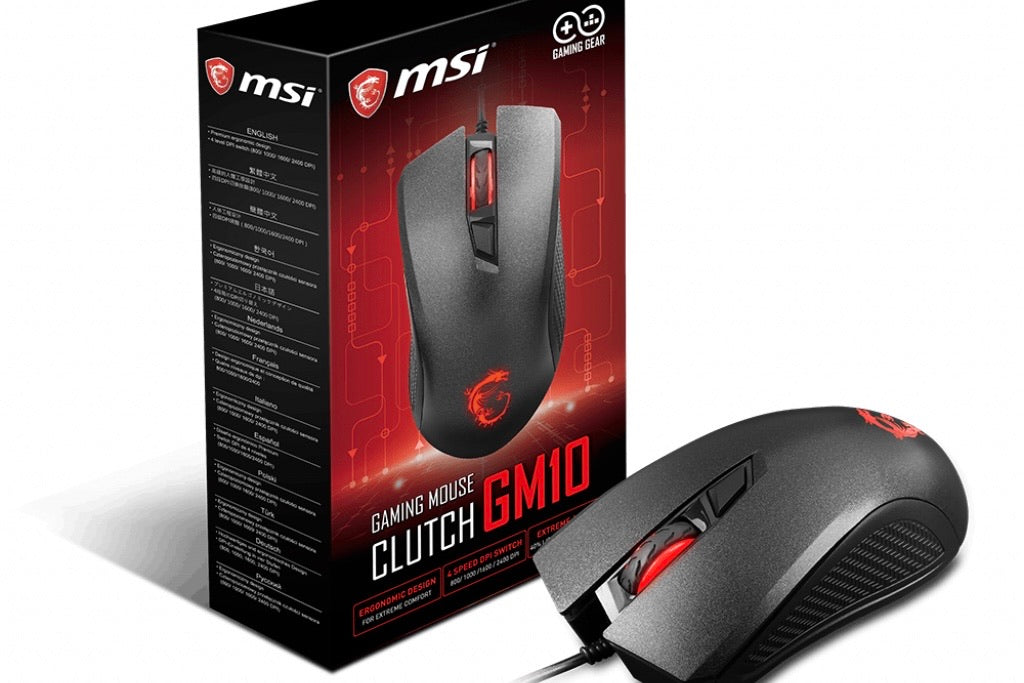 MSI clutch GM10 USB adjustable DPI ergonomic gaming optical Mouse