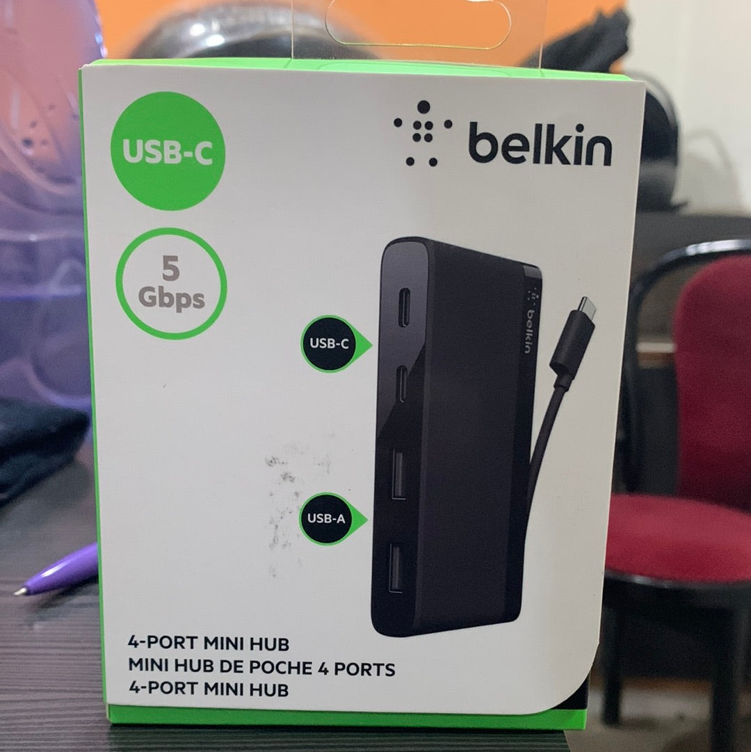 Belkin USB-IF Certified 4-Port Mini USB-C Hub for Type c for MacBook, Laptop and Desktop-USB Hub-computerspace