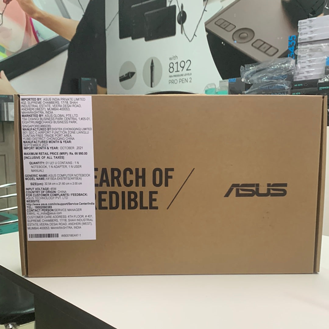 Asus X415E core i5 11th gen 256GB Gen 3 SSD 8gb win 10 14 inch Laptop