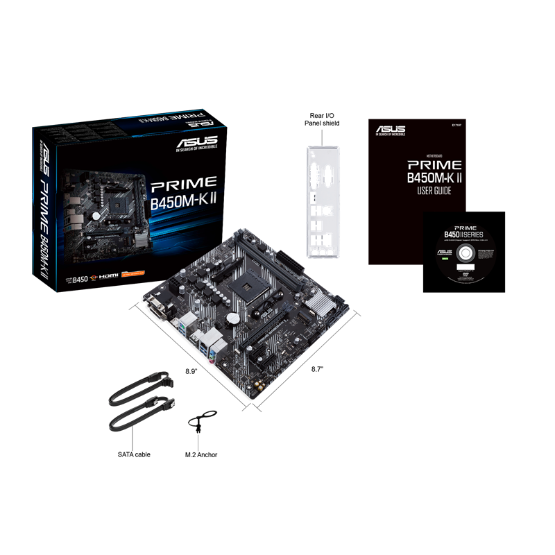 Asus PRIME-B450M-K-II Motherboards-Motherboards-ASUS-computerspace