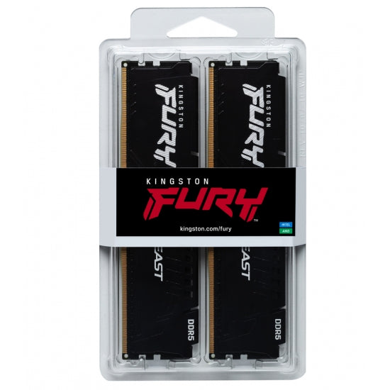 Kingston Fury Beast KF560C40BBK2-32 32GB (16GB x2) DDR5 6000Mhz Non ECC DIMM