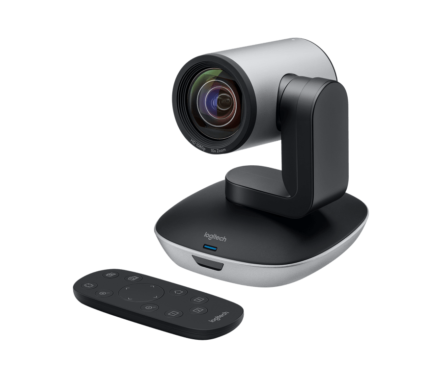 Logitech PTZ PRO 2 Video Camera for Conference Rooms, HD 1080p Video - Auto-Focus USB Black/Silver