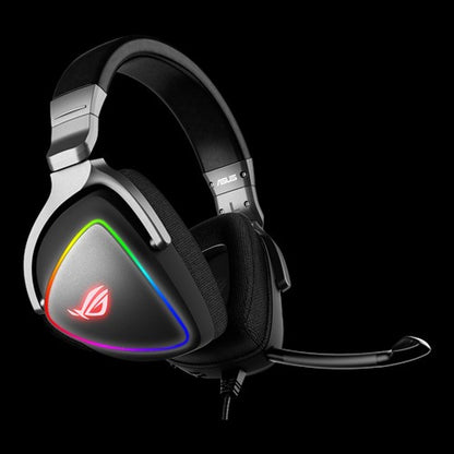 Asus RGB gaming headset with Hi-Res ESS Quad-DAC, circular RGB lighting effect and USB-C connector for PCs, consoles and mobile gaming