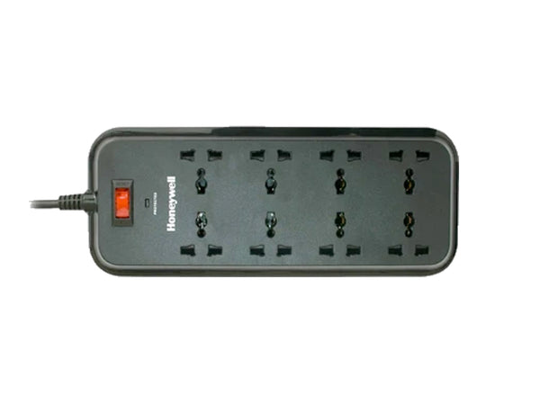 Honeywell Master Switch 8 Socket Surge Protector (Black)