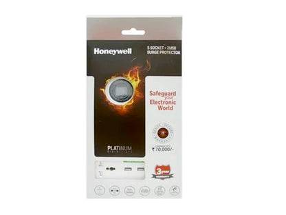 Honeywell 5 Out Surge Protector with Master Switch with 2 USB